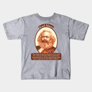 Karl Marx Portrait and Quote Kids T-Shirt